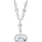 - Women'S Silver Plated Cubic Zirconia Heart Pendant Necklace, 18"